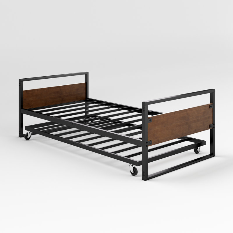 Trule Barrett Twin Bamboo and Metal Daybed with Trundle & Reviews Wayfair